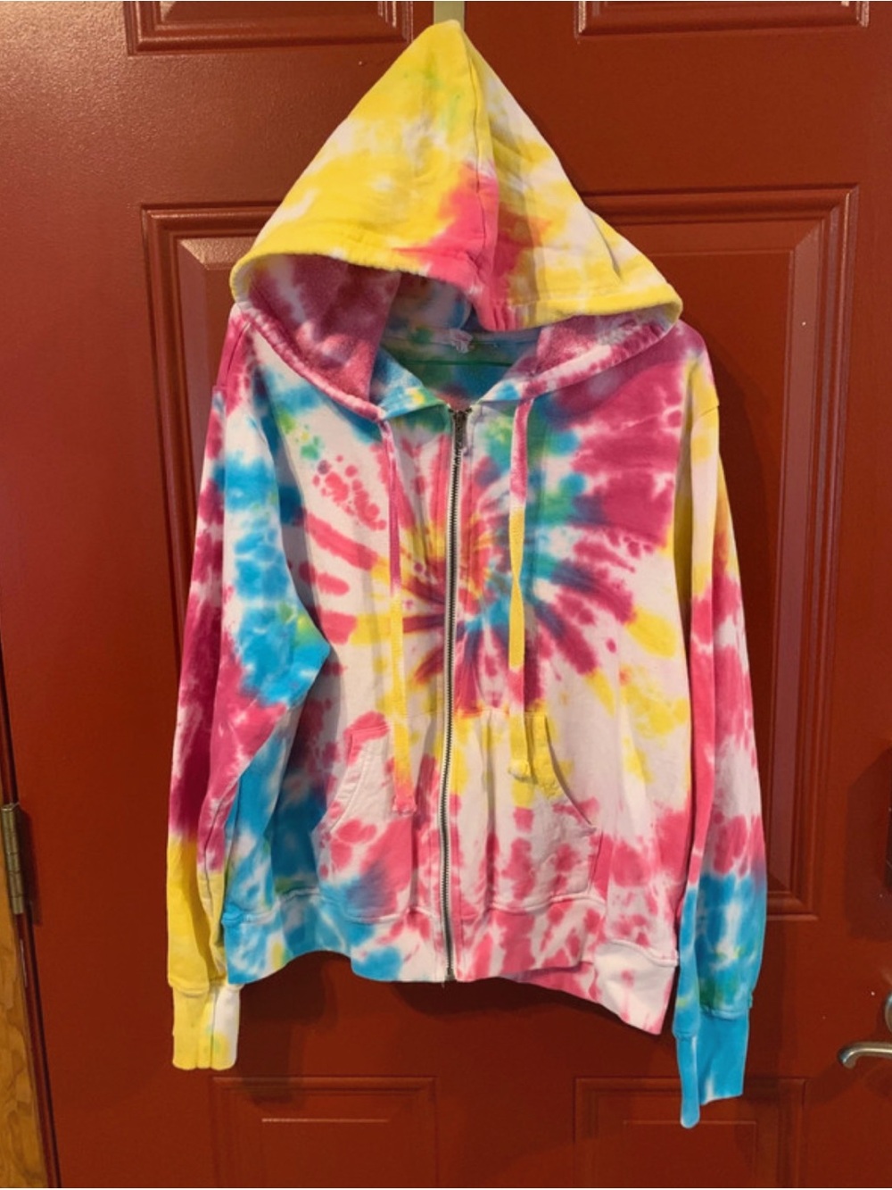 Pastel Tiedye Zip Up Hoodie